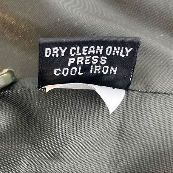 Linda Allard Ellen Tracy Green Silk Berry Print Button Up Blazer Size 10 - Picture 13 of 16